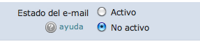 Estado del e-mail